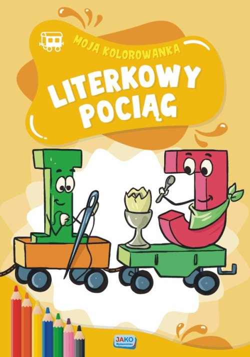 Image of Literkowy pociąg kolorowanka 2 sztuki