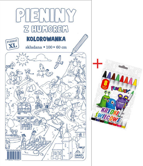 Image of Pieniny z humorem Kolorowanka XL + kredki