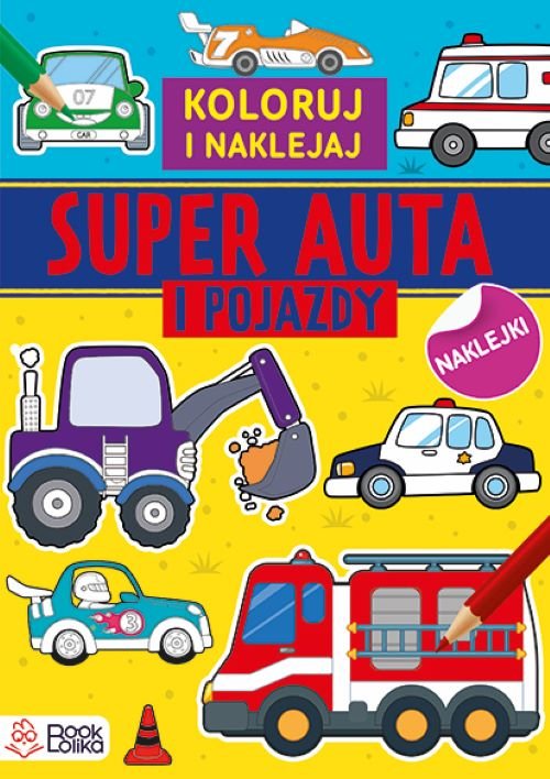 Image of Super auta i pojazdy Kolorowanki z naklejkami