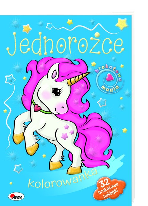 Image of JEDNOROŻCE kolorowanka Brokatowa magia