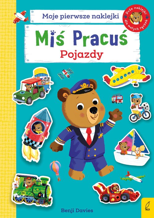 Image of Miś Pracuś Pojazdy Książka z naklejkami