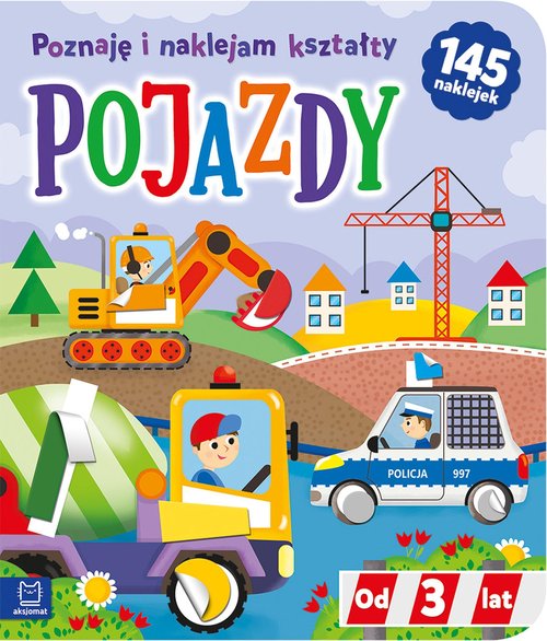 Image of Pojazdy. Poznaję i naklejam kształty od 3 lat