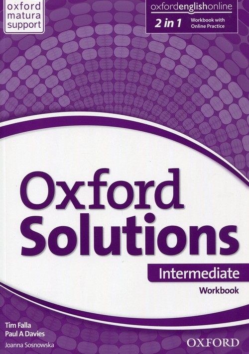 Image of Oxford Solutions Intermediate Workbook with Online Practice Szkoła ponadgimnazjalna