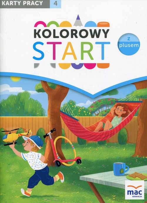 Image of Kolorowy start z plusem Karty pracy 4 Roczne przygotowanie przedszkolne