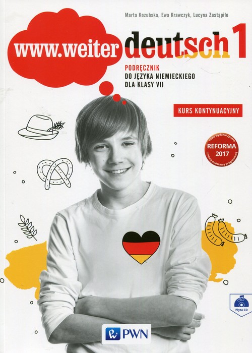 Image of www.weiter deutsch 1 Podręcznik 7 Kurs kontynuacyjny + CD Szkoła podstawowa