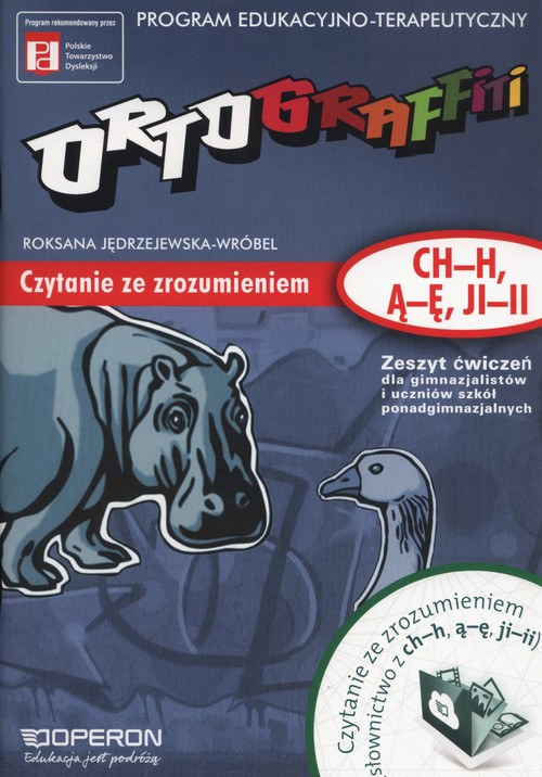 Image of Ortograffiti Zeszyt ćwiczeń Czytanie ze zrozumieniem (ch-h, ą-ę, ji-ii)