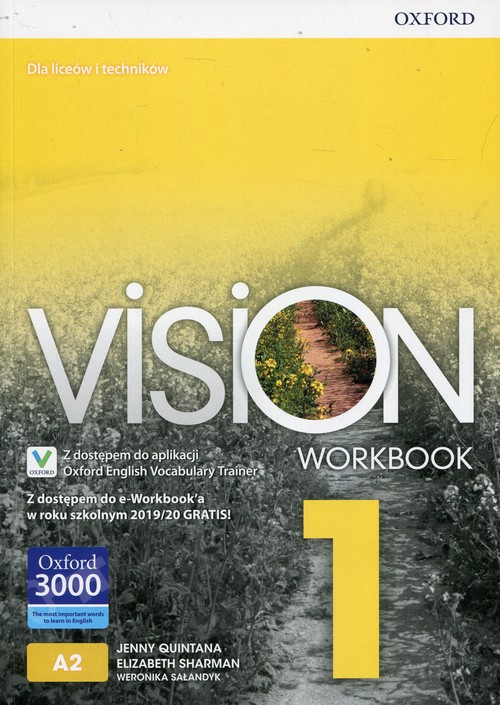 Image of Vision 1 Workbook Z dostępem do e-Workbook'a w roku szkolnym 2019/20 GRATIS! Liceum i technikum