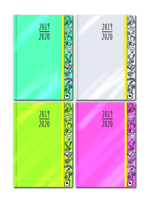 Image of Terminarz wyjątkowej dziewczyny 2019/2020 4 kolory mix