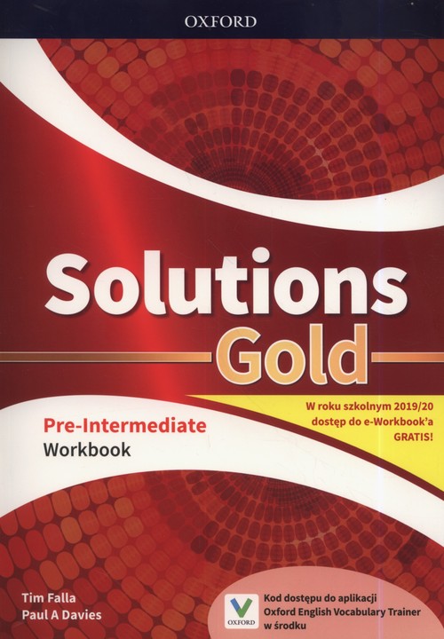 Image of Solutions Gold Pre-Intermediate Workbook Szkoła ponadpodstawowa i ponadgimnazjalna