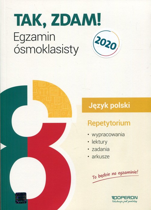 Image of Tak, zdam! Egzamin ósmoklasisty 2020 Język polski Repetytorium Szkoła podstawowa