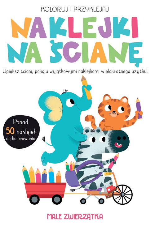 Image of Koloruj i przyklejaj Naklejki na ścianę Małe zwierzątka