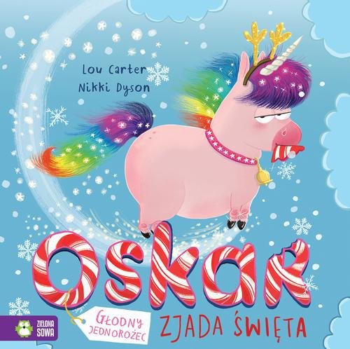Image of Oskar głodny jednorożec zjada święta