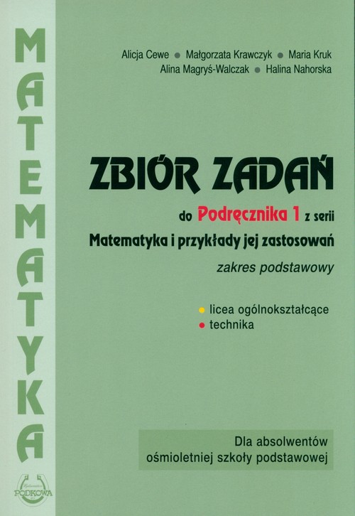 Image of Matematyka Zbiór zadań 1 Zakres podstawowy Szkoła ponadpodstawowa. Liceum i technikum