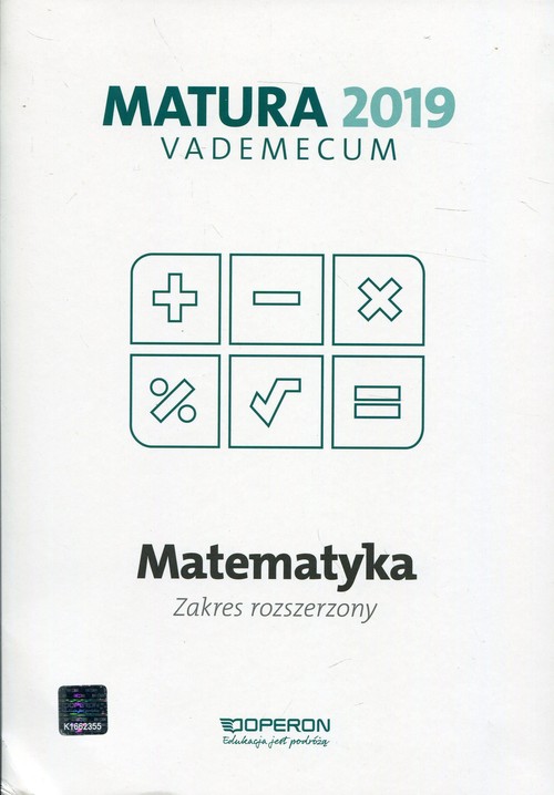 Image of Matematyka Matura 2019 Vademecum Zakres rozszerzony