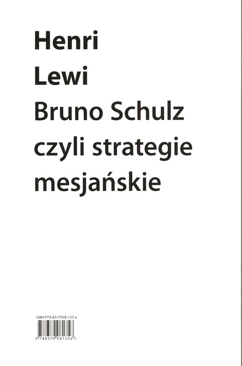 Image of Bruno Schulz, czyli strategie mesjańskie