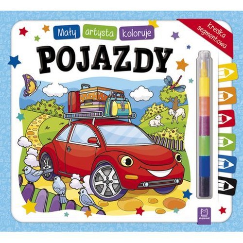 Image of Mały artysta koloruje pojazdy + kredka segmentowa