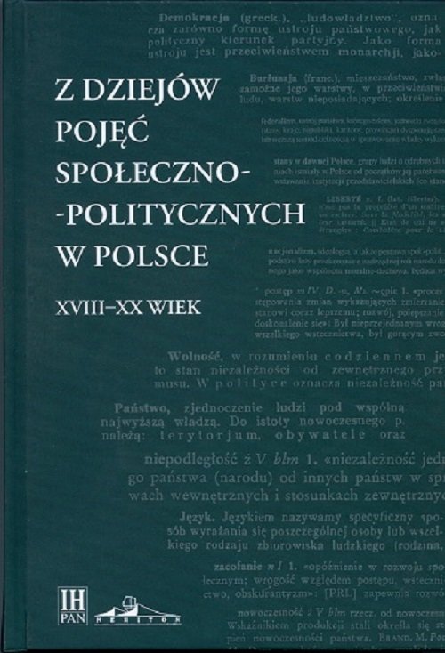 Image of Z dziejów pojęć społeczno-politycznych w Polsce XVIII-XX wiek