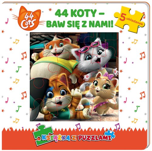 Image of 44 cats. Książka z puzzlami.