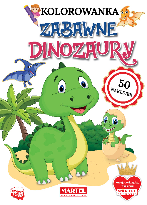 Image of Zabawne dinozaury z naklejkami