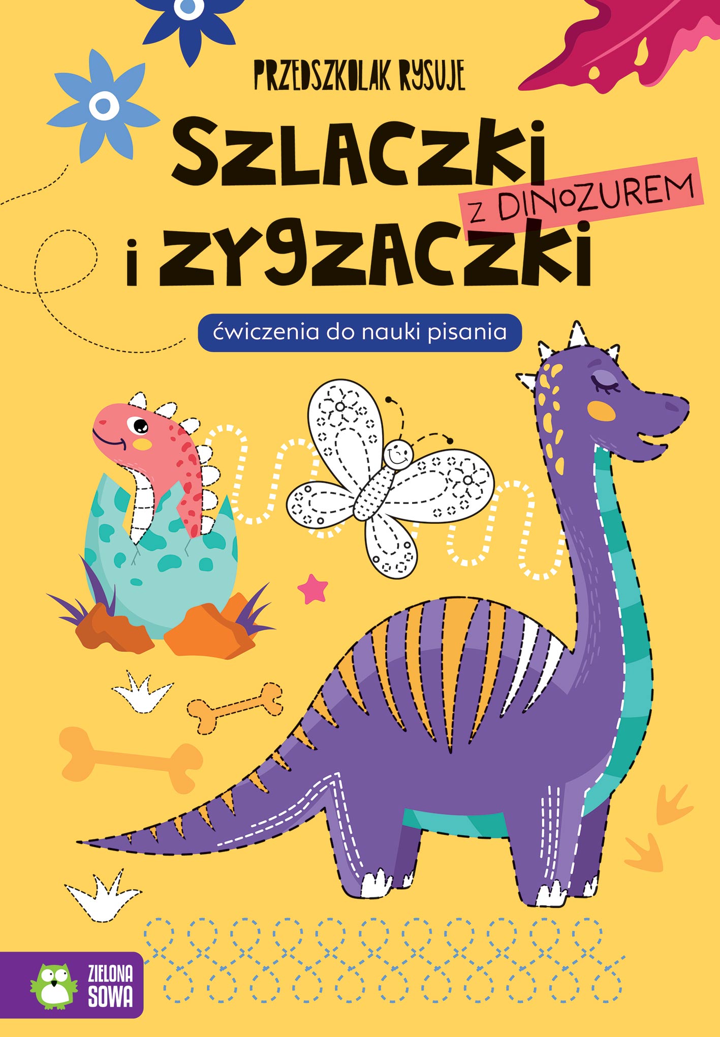 Image of Przedszkolak rysuje Szlaczki i zygzaczki z dinozaurem