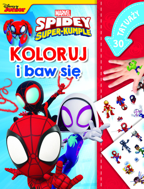 Image of Marvel Spidey i Super-kumple Koloruj i baw się. 30 tatuaży
