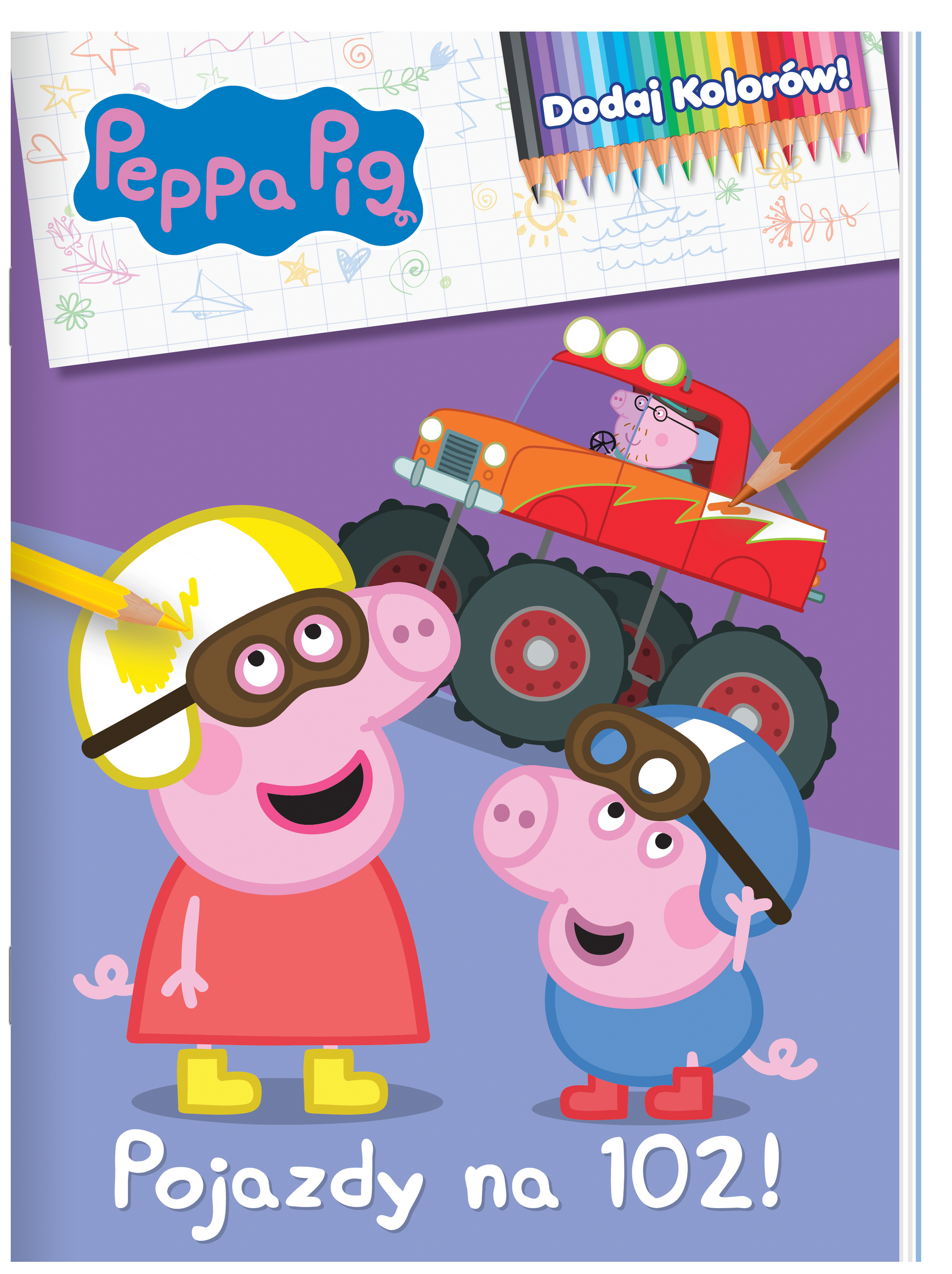 Image of Peppa Pig Dodaj kolorów Pojazdy na 102!