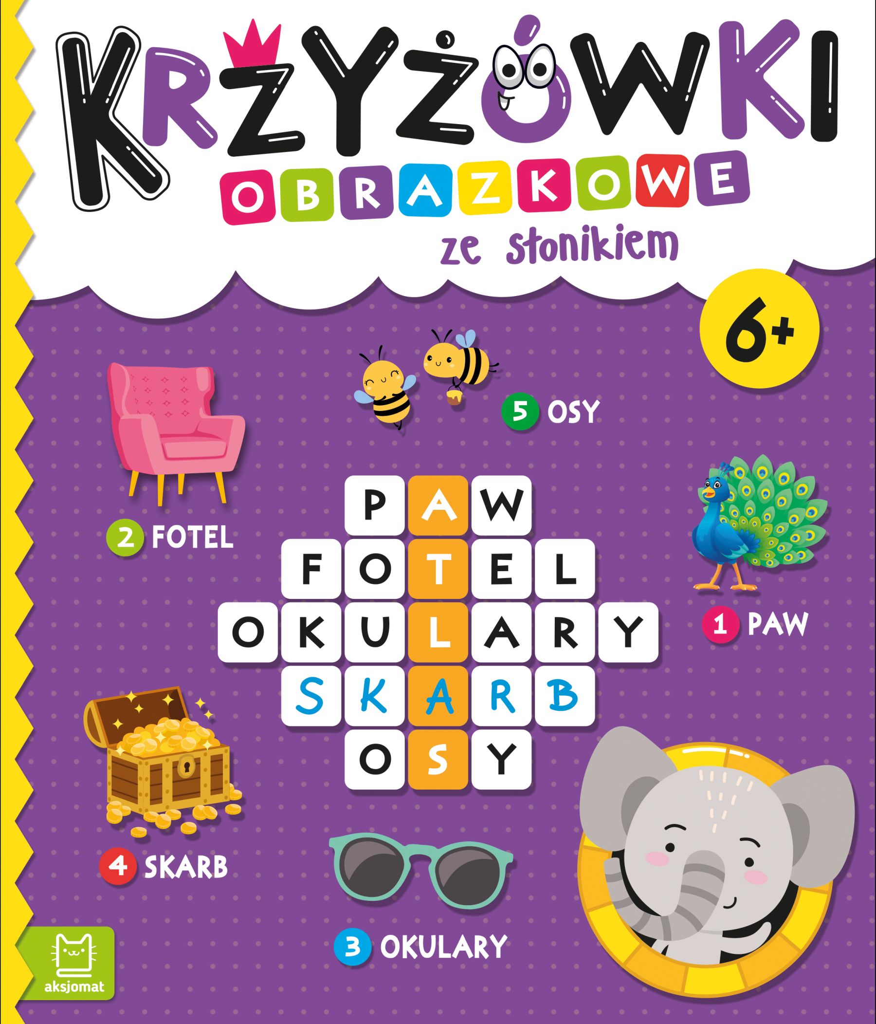 Image of Krzyżówki obrazkowe ze słonikiem. Od 6 lat