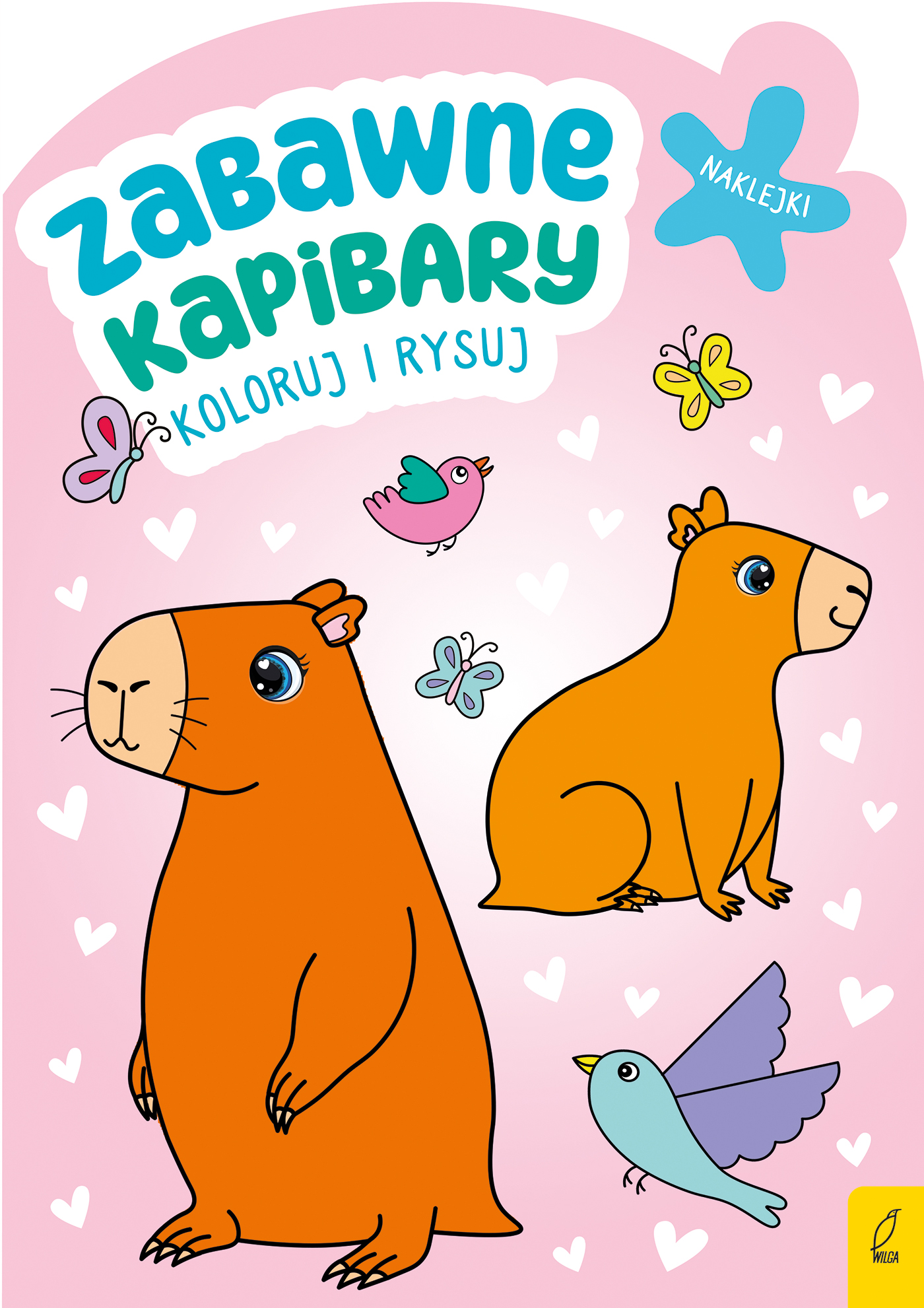 Image of Zabawne kapibary. Koloruj i rysuj