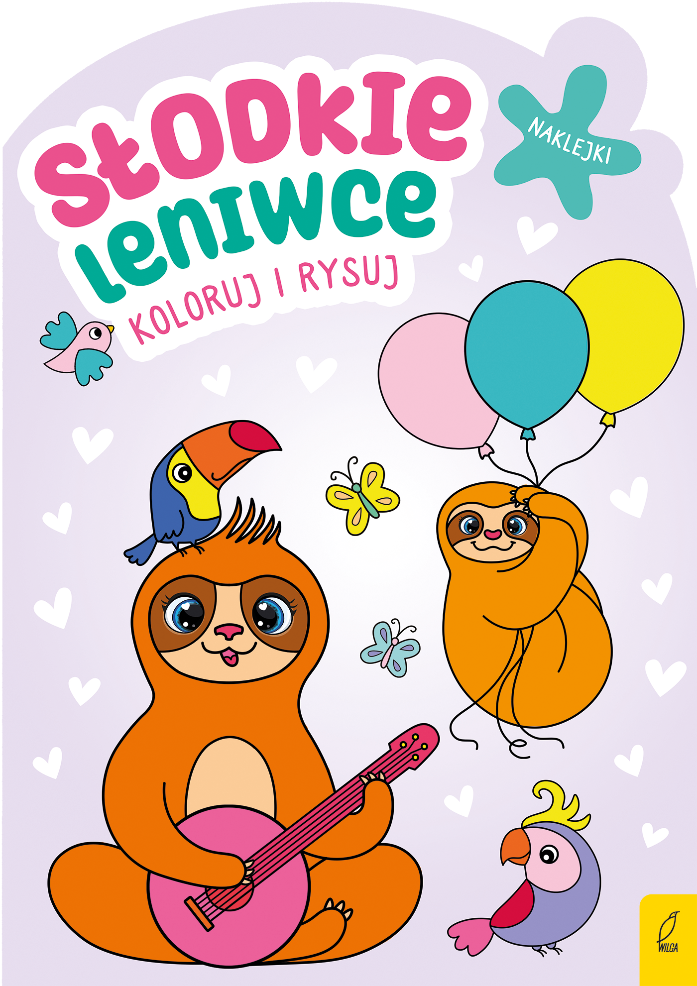 Image of Słodkie leniwce. Koloruj i rysuj