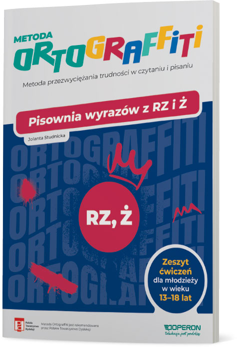 Image of Ortograffiti Pisownia wyrazów z rz i ż dla młodzieży w wieku 13-18 lat