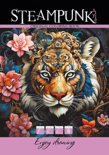 Image of Kolorowanka A4 Steampunk Tygrys