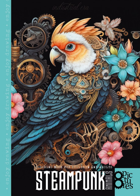 Image of Kolorowanka A4 Steampunk Papuga