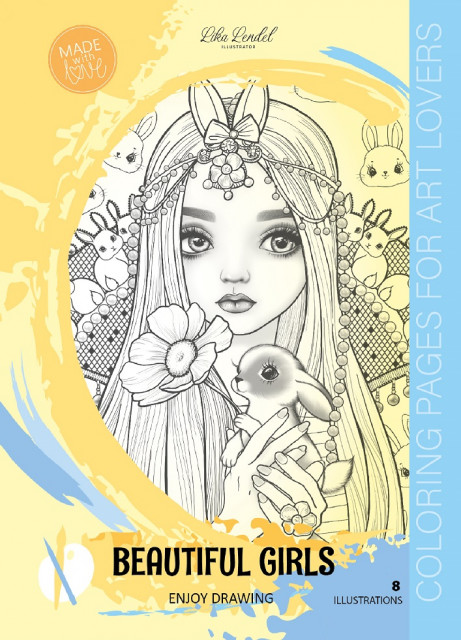 Image of Kolorowanka A4 Beautiful Girls żółta