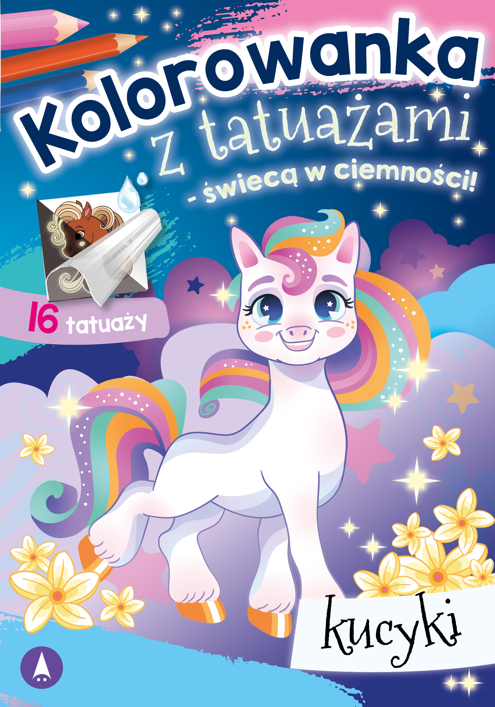 Image of Kucyki. Kolorowanka z tatuażami – świecą w ciemności!