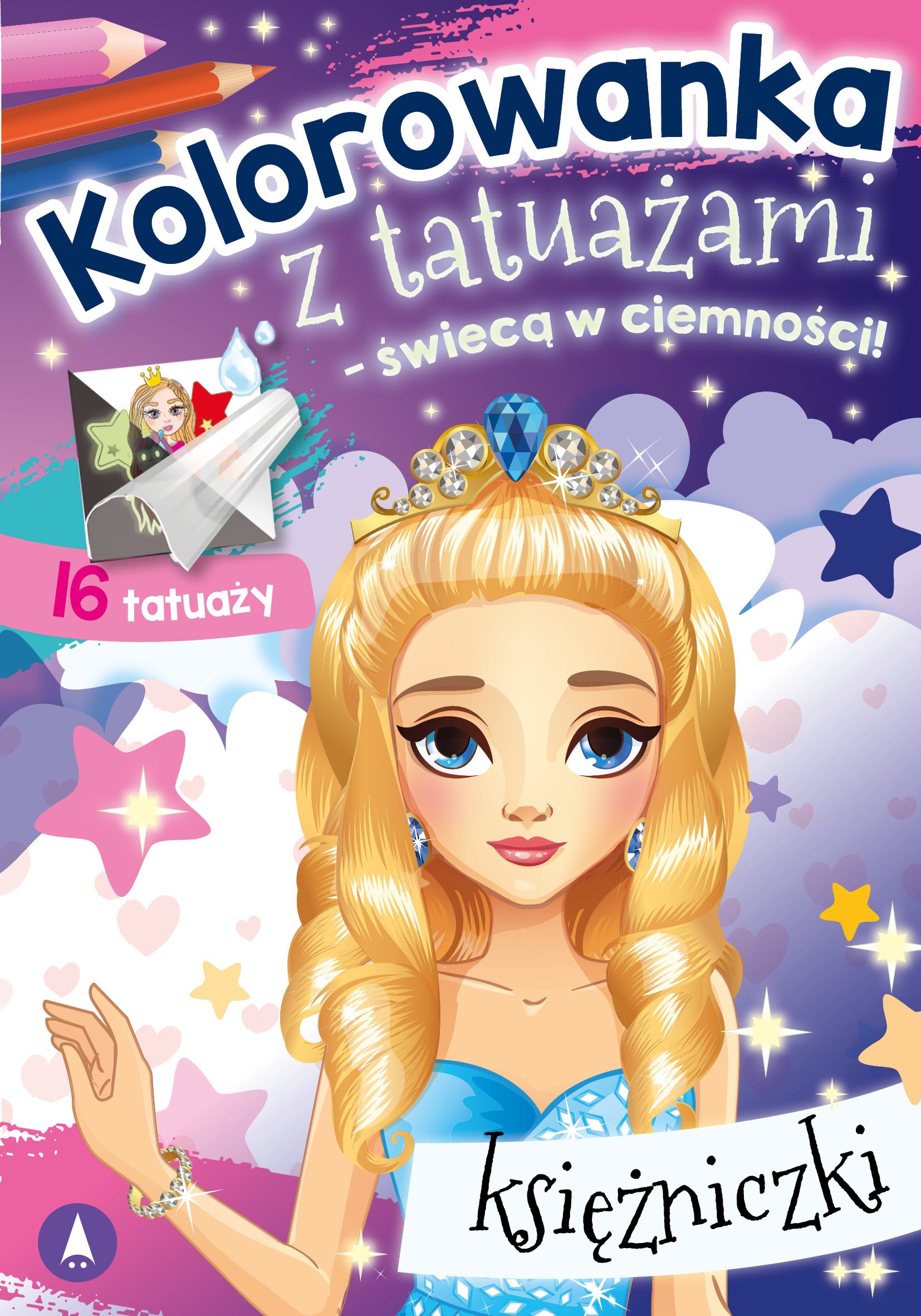 Image of Księżniczki. Kolorowanka z tatuażami – świecą w ciemności!