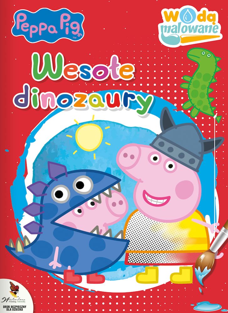 Image of Wesołe dinozaury. Wodą malowane. Świnka Peppa