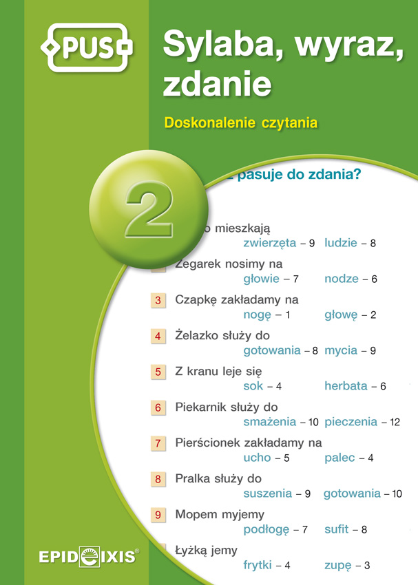 Image of PUS Sylaba, wyraz, zdanie 2 Doskonalenie czytania