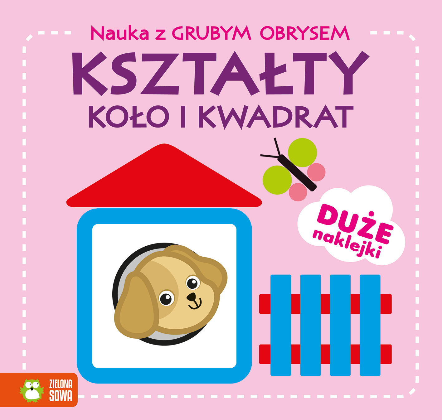 Image of Kształty. Koło i kwadrat. Nauka z grubym obrysem