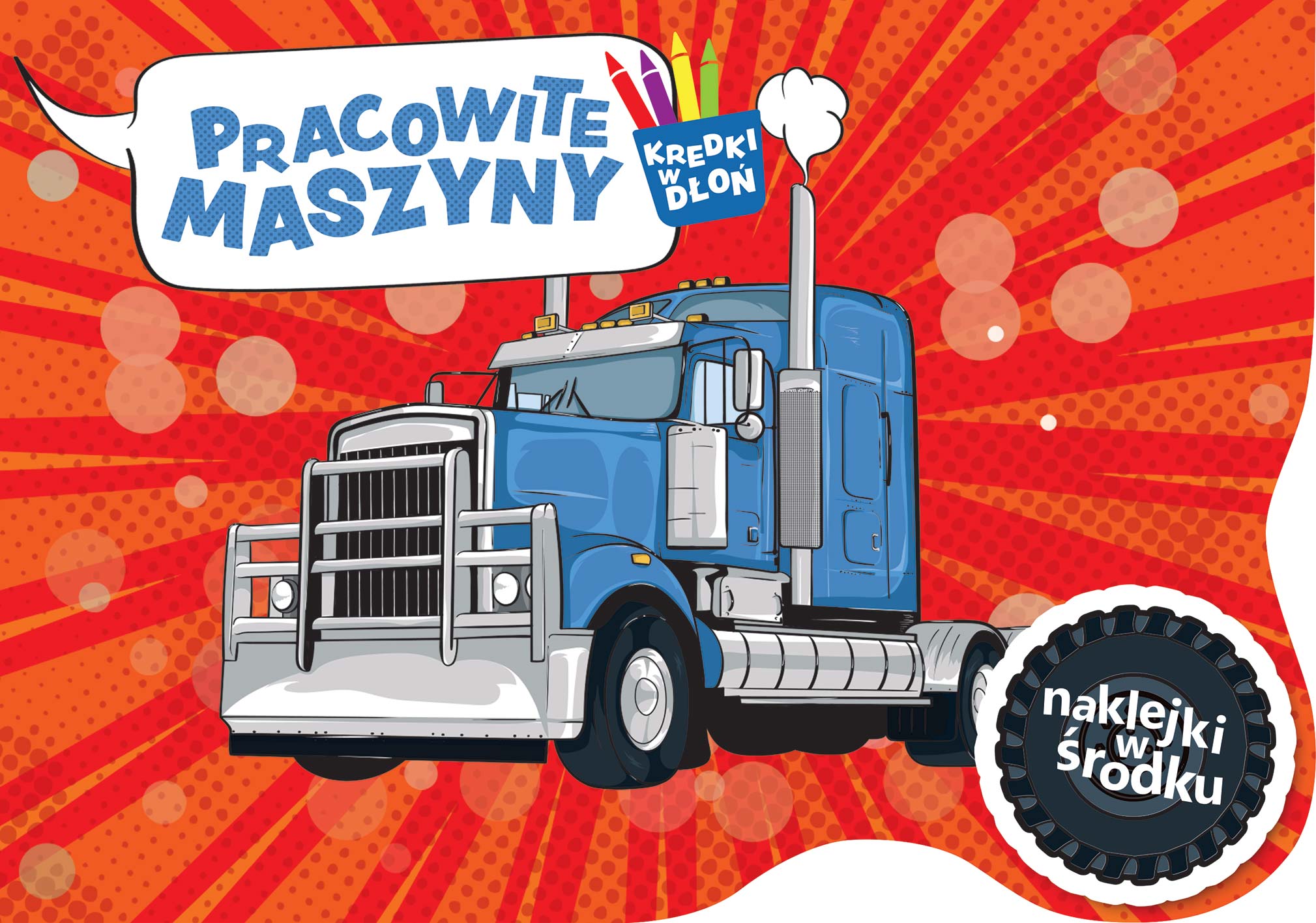 Image of Pracowite maszyny. Kredki w dłoń