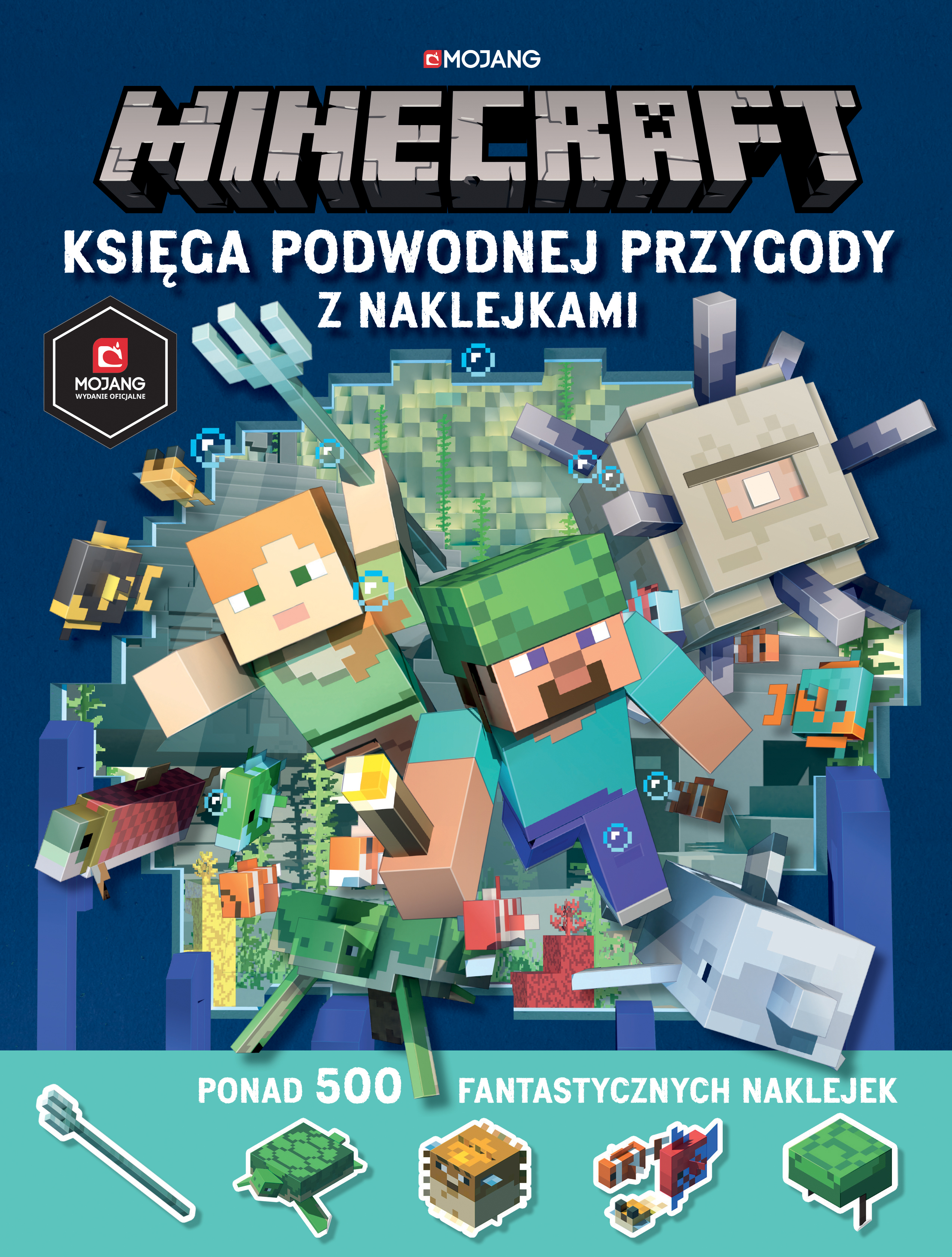 Image of Księga podwodnej przygody z naklejkami. Minecraft