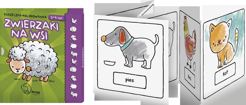 Image of Książeczka kolorowanka zwierzaki na wsi
