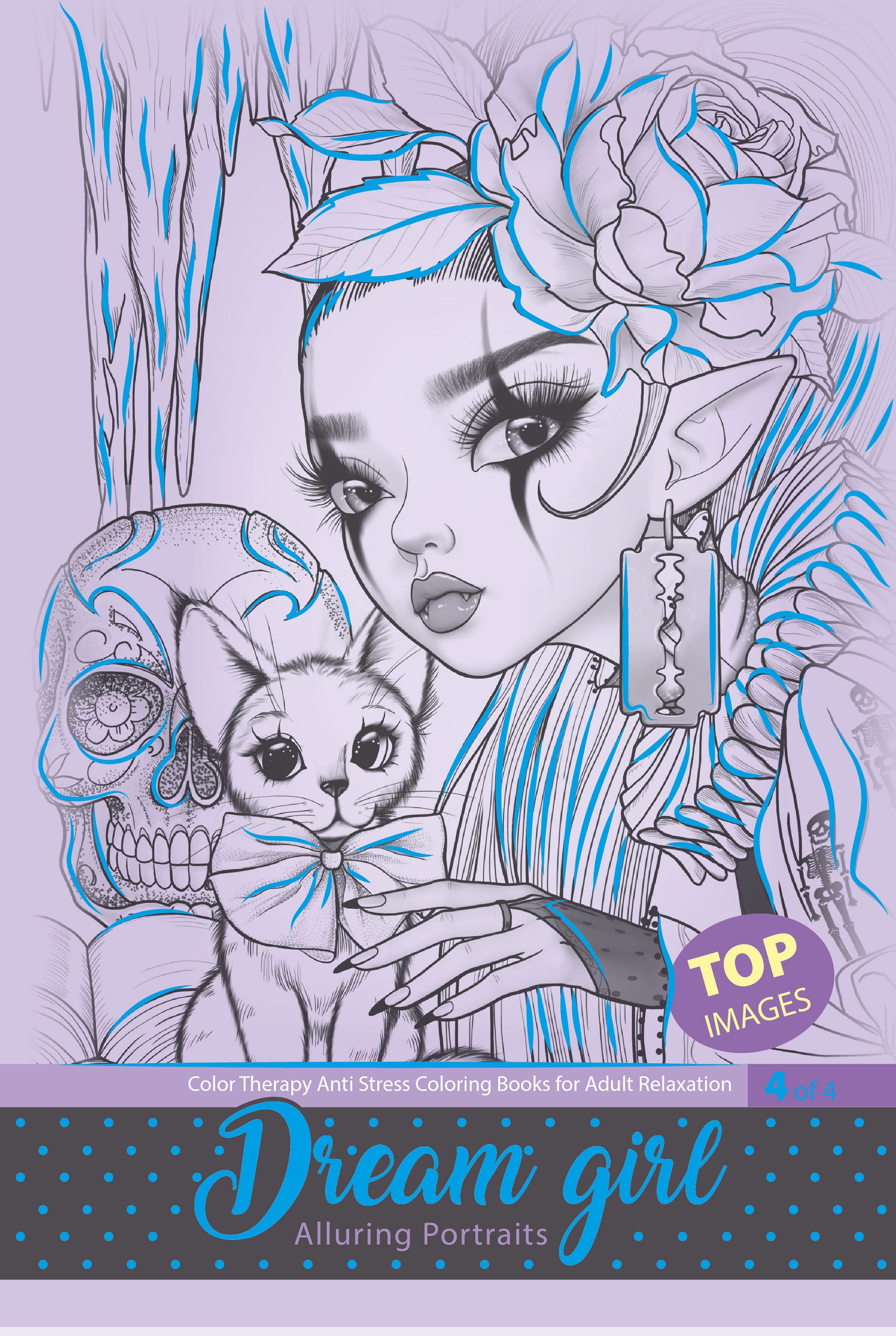 Image of Kolorowanka antystresowa A4 20 kartek 150g TW 4 fiolet