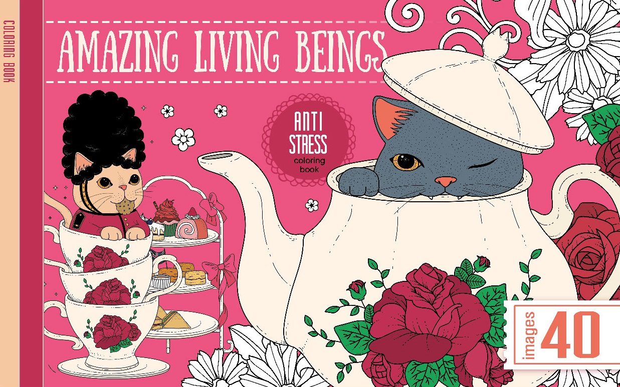 Image of Kolorowanka antystresowa 200x126 20 kartek TW Amazing living beings