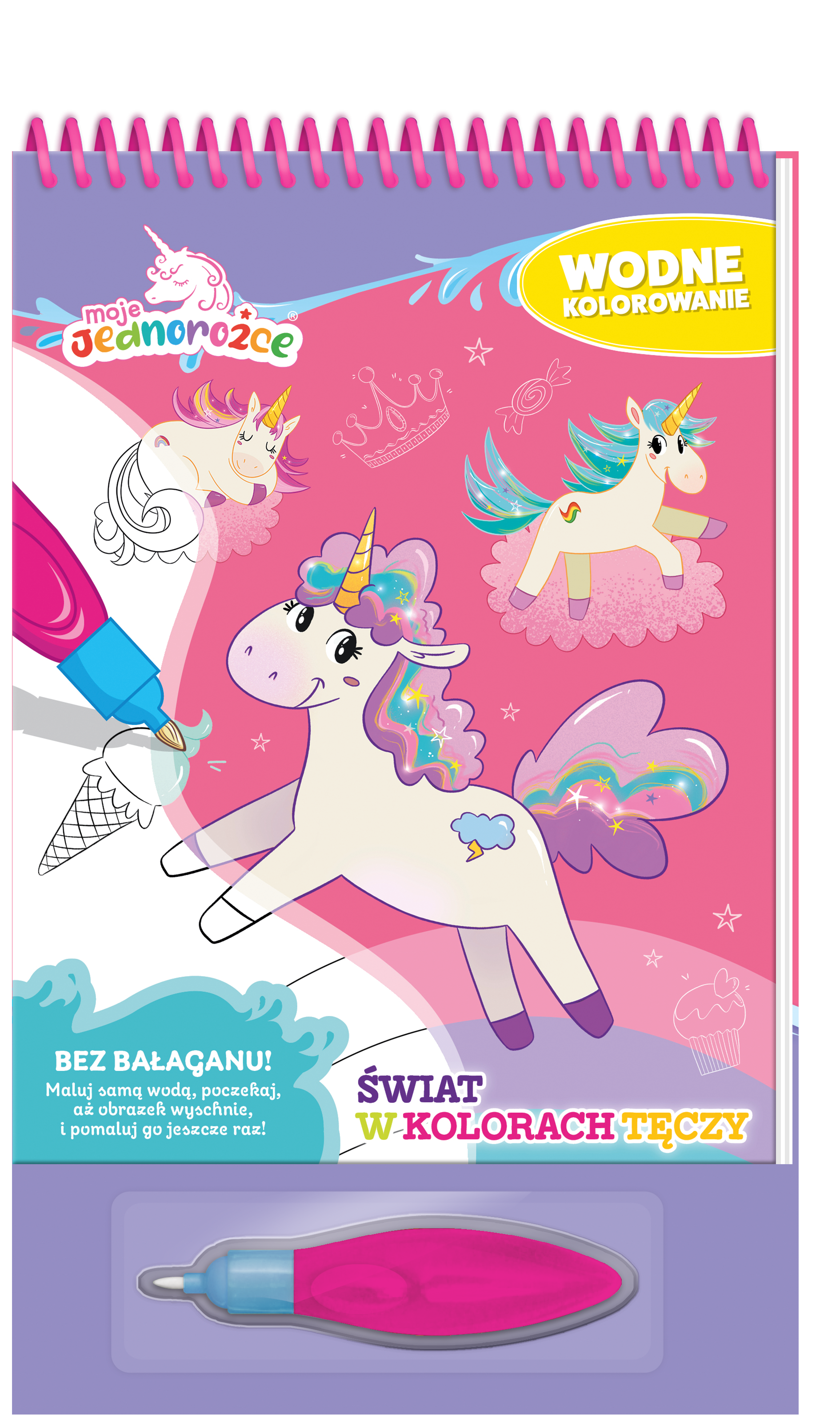 Image of Świat w kolorach tęczy. Moje jednorożce. Wodne kolorowanie