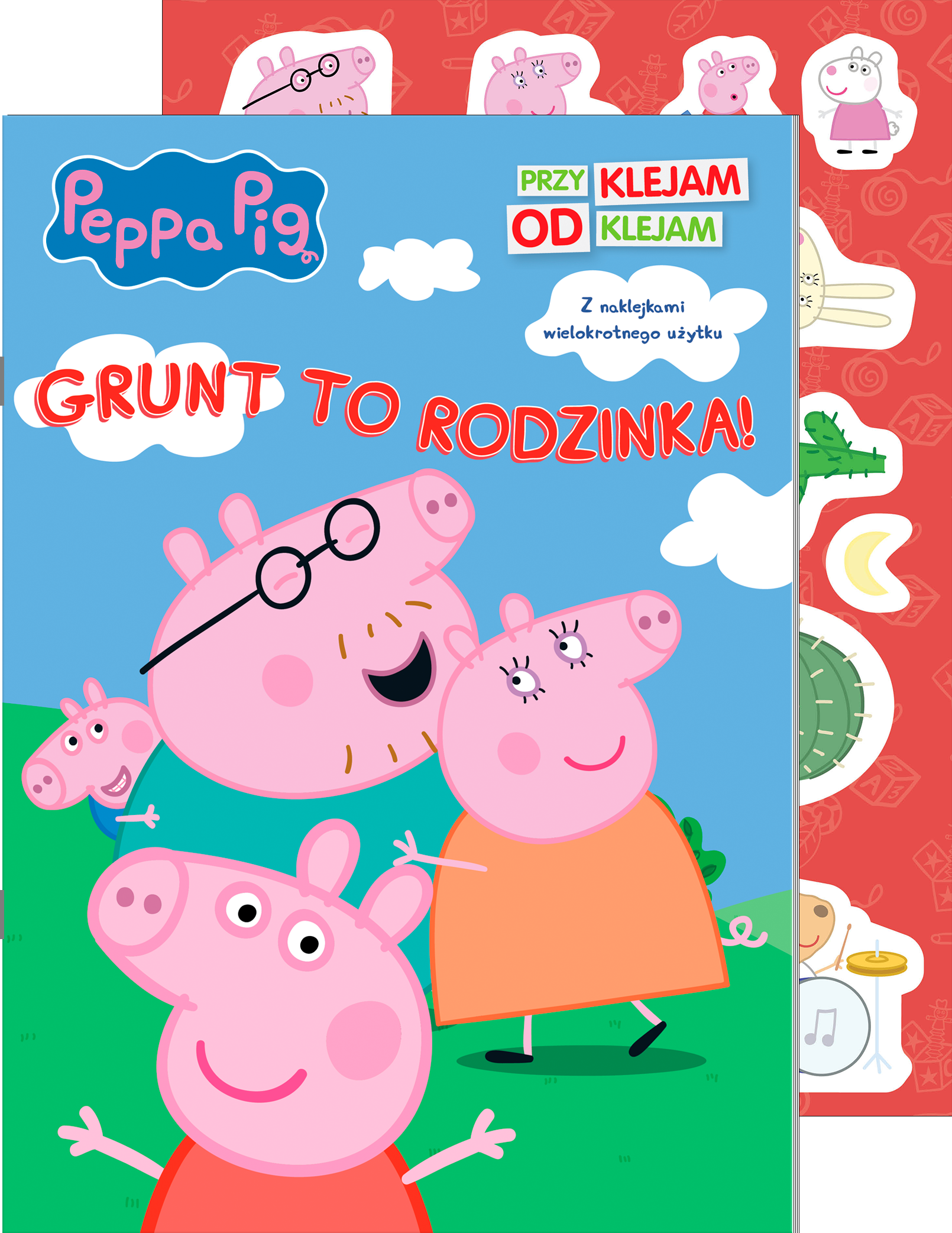 Image of Grunt to rodzinka. Świnka Peppa. Przyklejam Odklejam