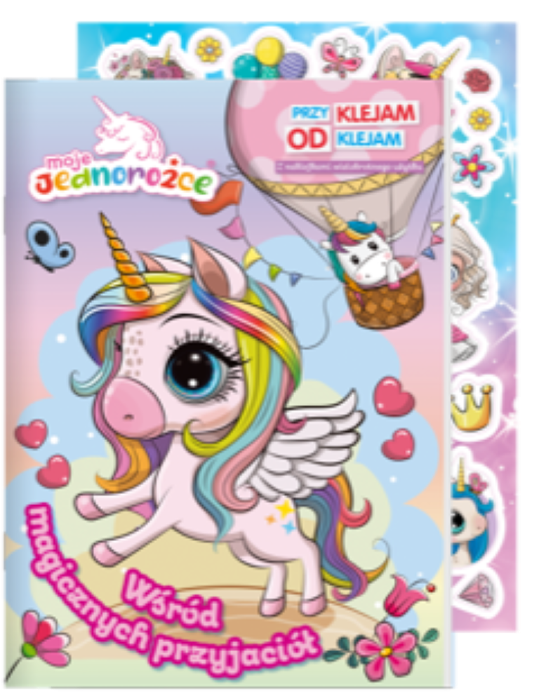 Image of Wśród magicznych przyjaciół. Moje Jednorożce. Przyklejam Odklejam