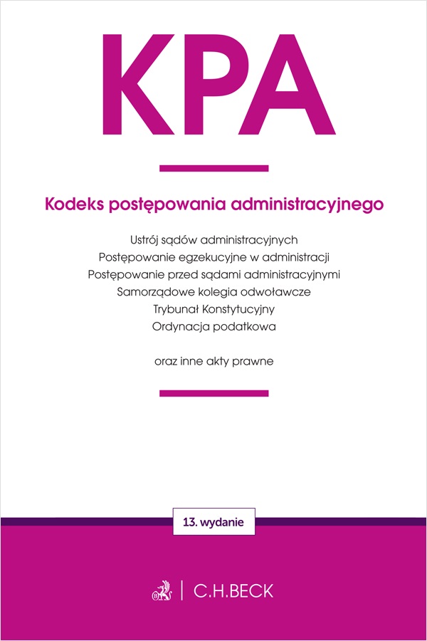 Image of KPA. Kodeks postępowania administracyjnego oraz ustawy towarzyszące wyd. 13