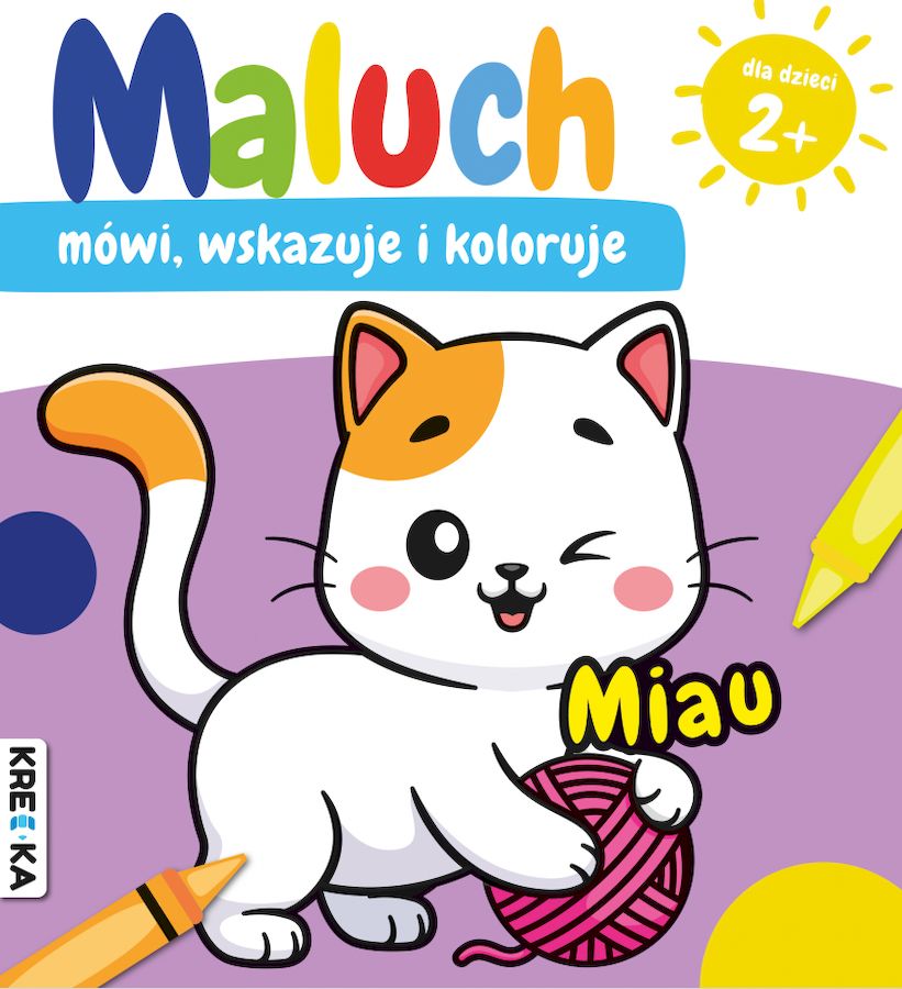 Image of Miau. Maluch mówi, wskazuje i koloruje