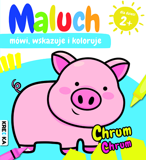 Image of Chrum-chrum. Maluch mówi, wskazuje i koloruje