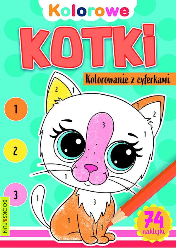 Image of Kotki. Kolorowanie z cyferkami